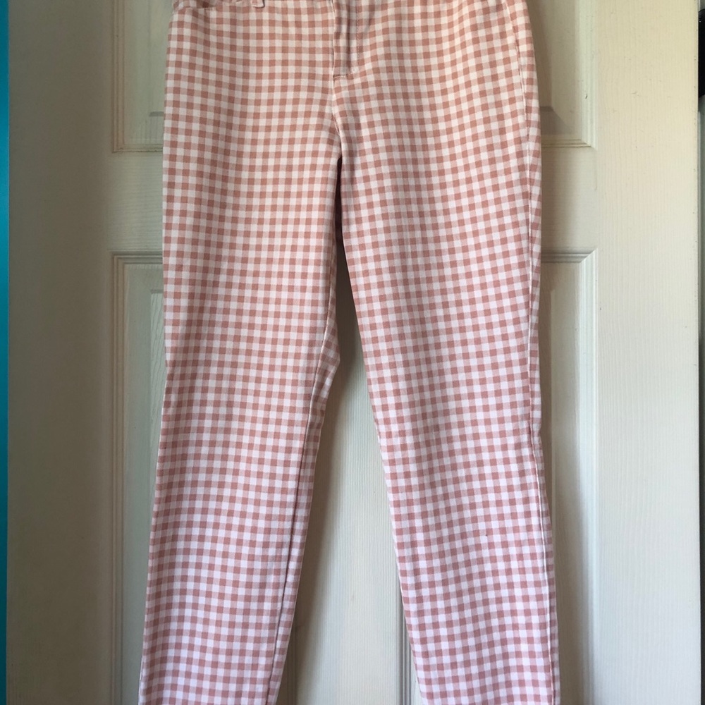 Pink gingham pants. Old navy petite 2